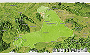 Physical Panoramic Map of Lingling, satellite outside