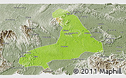 Physical Panoramic Map of Lingling, semi-desaturated