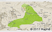 Physical Panoramic Map of Lingling, shaded relief outside