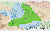 Political Panoramic Map of Lingling, lighten