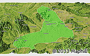 Political Panoramic Map of Lingling, satellite outside