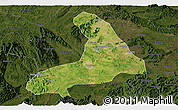 Satellite Panoramic Map of Lingling, darken