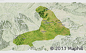 Satellite Panoramic Map of Lingling, lighten