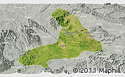 Satellite Panoramic Map of Lingling, lighten, semi-desaturated