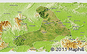 Satellite Panoramic Map of Lingling, physical outside
