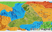 Satellite Panoramic Map of Lingling, political outside