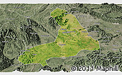 Satellite Panoramic Map of Lingling, semi-desaturated