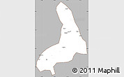 Gray Simple Map of Lingling, cropped outside