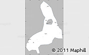 Gray Simple Map of Lingling, single color outside
