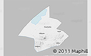 Gray 3D Map of Linxiang, single color outside