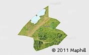 Satellite 3D Map of Linxiang, single color outside