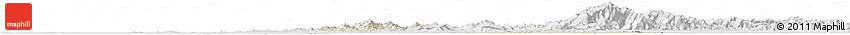 Shaded Relief Horizon Map of Linxiang, lighten, desaturated Shaded Relief Horizon Map of Linxiang, lighten, desaturated