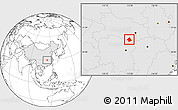 Blank Location Map of Linxiang, highlighted country