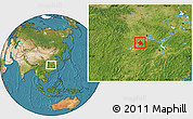 Satellite Location Map of Linxiang
