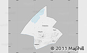 Gray Map of Linxiang, single color outside
