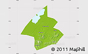 Physical Map of Linxiang, cropped outside