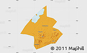 Political Map of Linxiang, single color outside