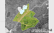 Satellite Map of Linxiang, desaturated