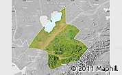Satellite Map of Linxiang, lighten, desaturated