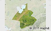 Satellite Map of Linxiang, lighten