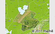 Satellite Map of Linxiang, physical outside