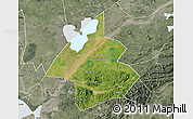 Satellite Map of Linxiang, semi-desaturated