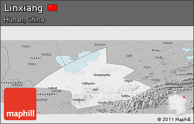Gray Panoramic Map of Linxiang