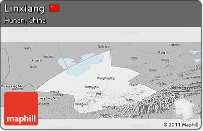 Gray Panoramic Map of Linxiang