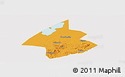 Political Panoramic Map of Linxiang, cropped outside