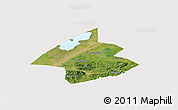 Satellite Panoramic Map of Linxiang, cropped outside