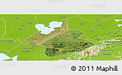 Satellite Panoramic Map of Linxiang, physical outside