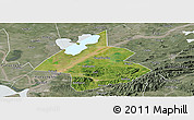 Satellite Panoramic Map of Linxiang, semi-desaturated