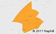 Political Simple Map of Linxiang, single color outside