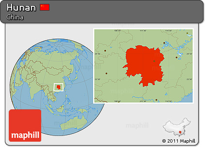 Savanna Style Location Map of Hunan