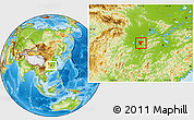 Physical Location Map of Miluo