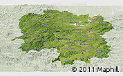 Satellite Panoramic Map of Hunan, lighten