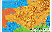 Political 3D Map of Pingjiang