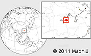 Blank Location Map of Pingjiang