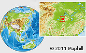 Physical Location Map of Pingjiang