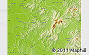 Physical Map of Pingjiang