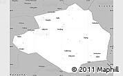Gray Simple Map of Pingjiang