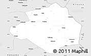 Silver Style Simple Map of Pingjiang