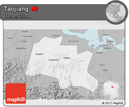 Gray 3D Map of Taojiang