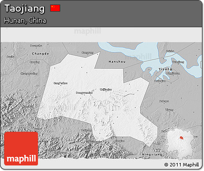 Gray 3D Map of Taojiang