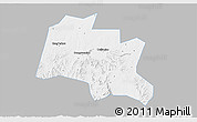 Gray 3D Map of Taojiang, single color outside