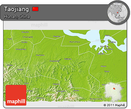 Physical 3D Map of Taojiang