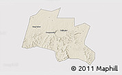 Shaded Relief 3D Map of Taojiang, cropped outside