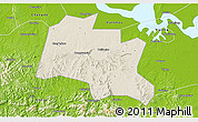 Shaded Relief 3D Map of Taojiang, physical outside