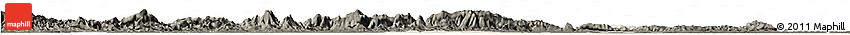 Shaded Relief Horizon Map of Taojiang, darken