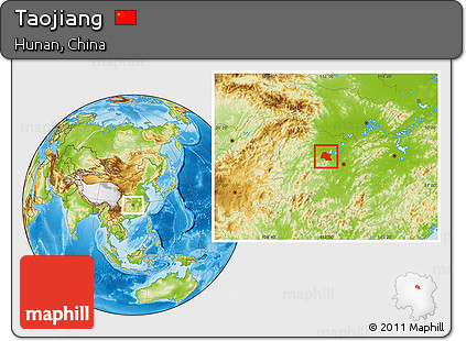 Physical Location Map of Taojiang